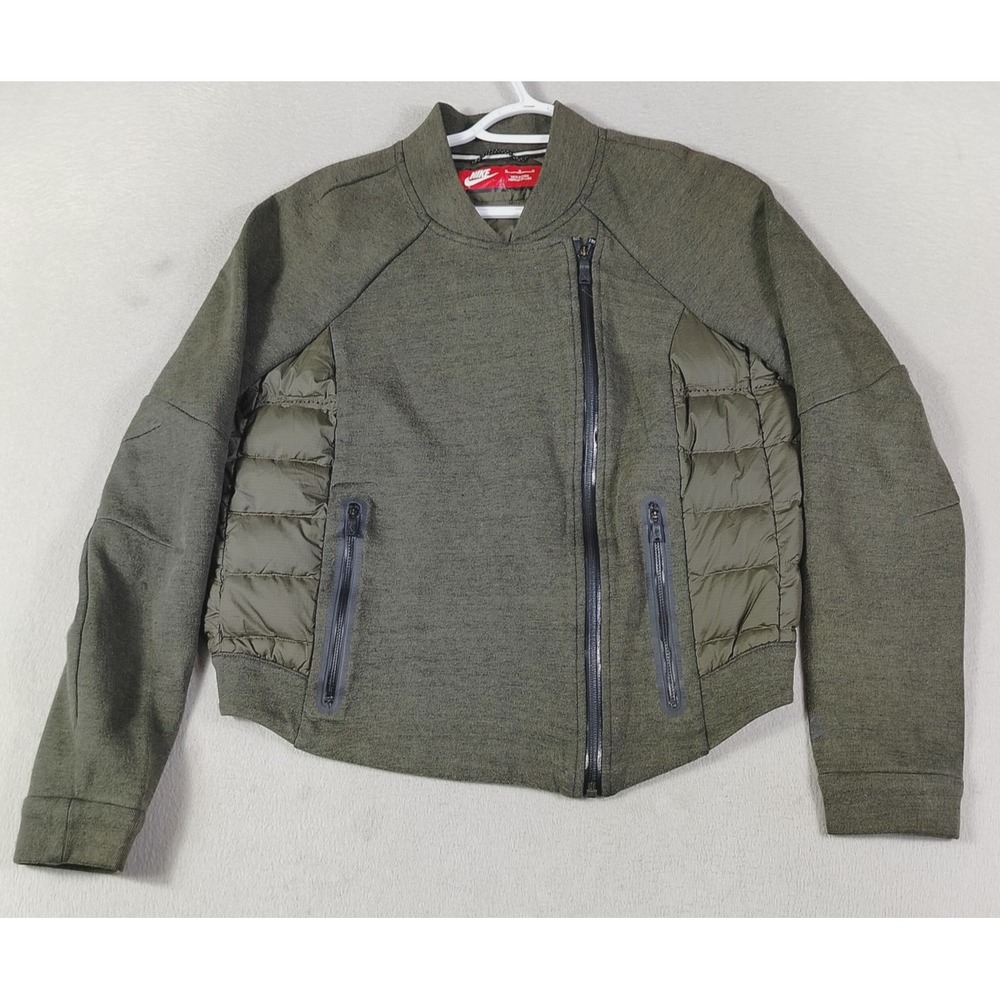 Nike AeroLoft 800 Jacket Mens Medium Green Down Full Zip Running Training
